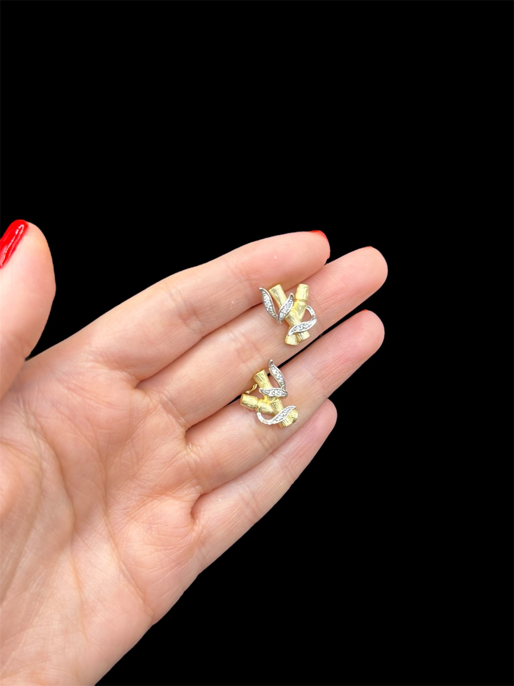 925 Ayar İthal Gümüş Üzeri Altın Kaplama | Daphne Küpe