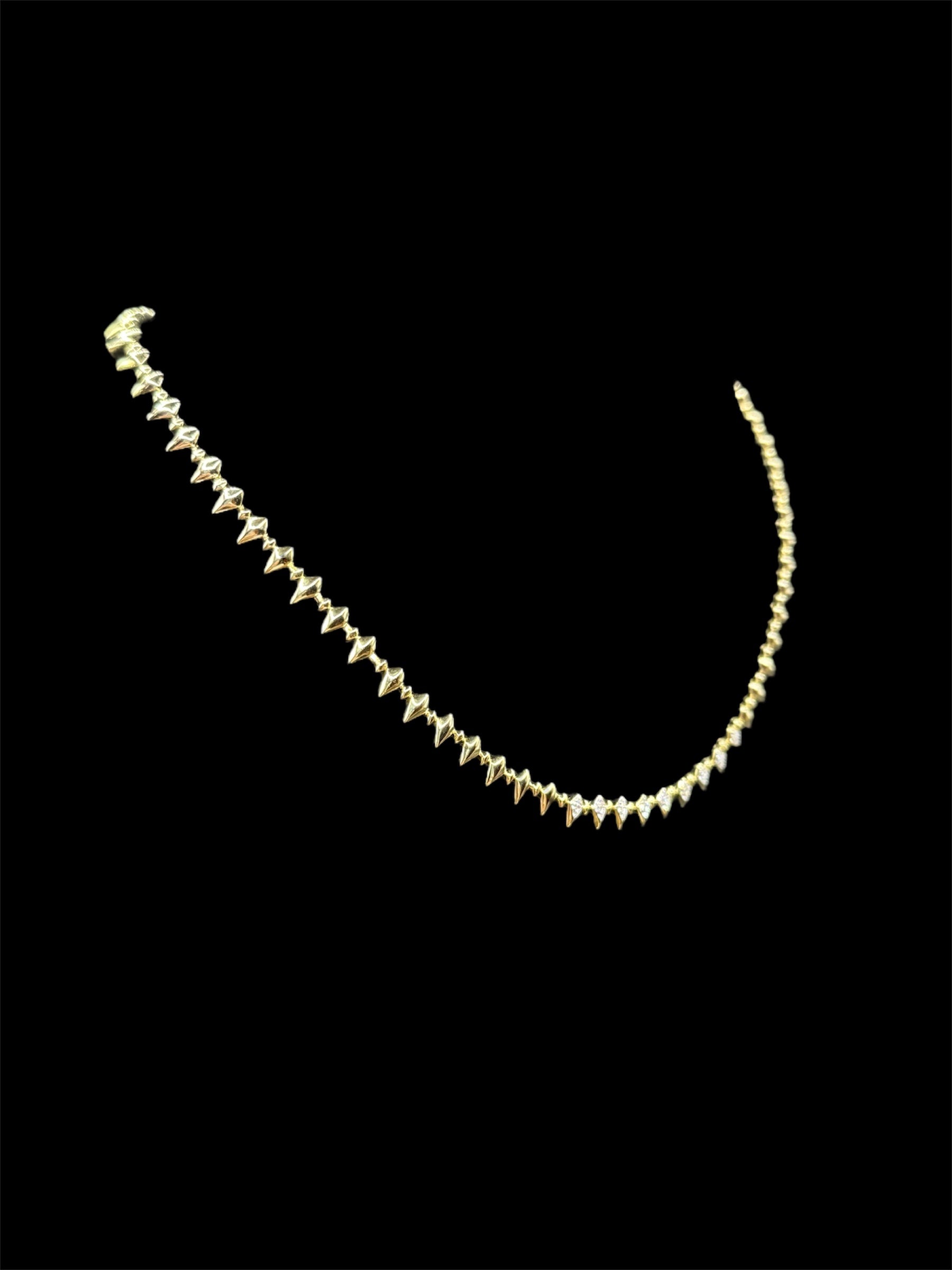 925 Ayar İthal Gümüş Üzeri Altın Kaplama | Altın Diken Kolye