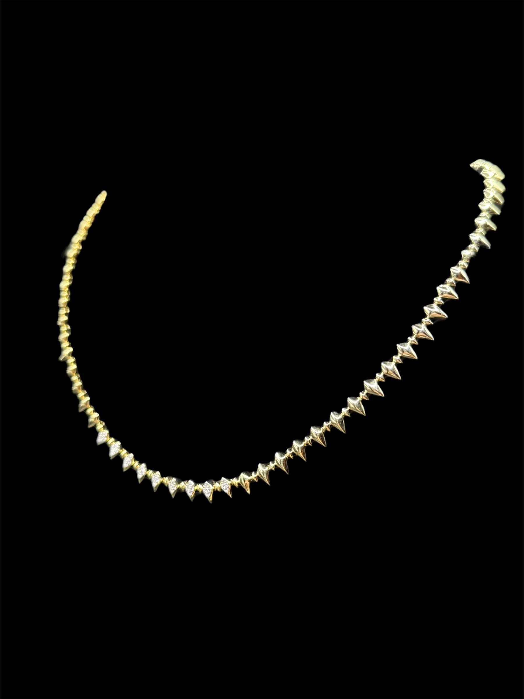 925 Ayar İthal Gümüş Üzeri Altın Kaplama | Altın Diken Kolye