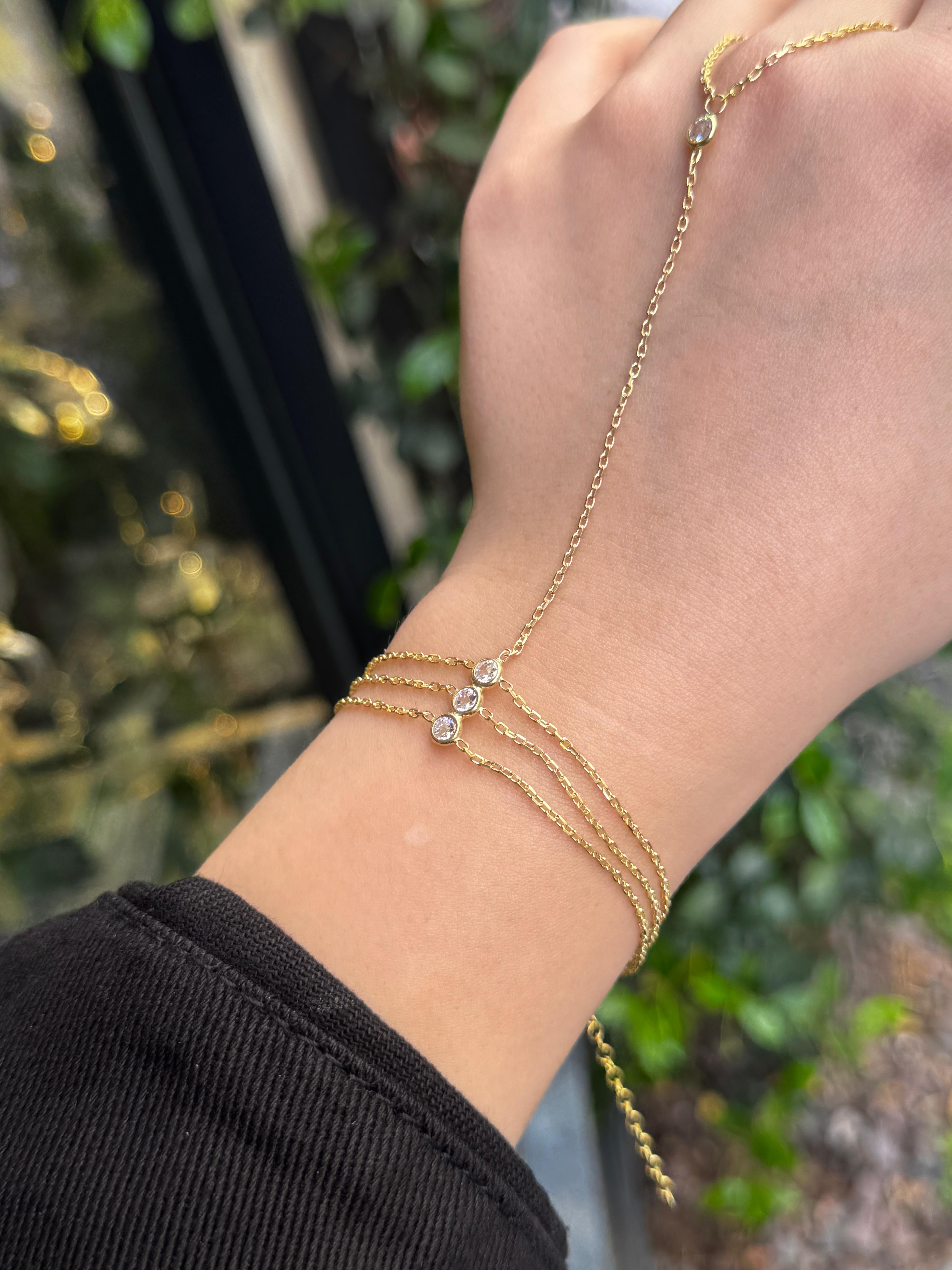 925 Ayar Gümüş Üzeri Altın Kaplama | Aurora Şahmeran - El Zinciri