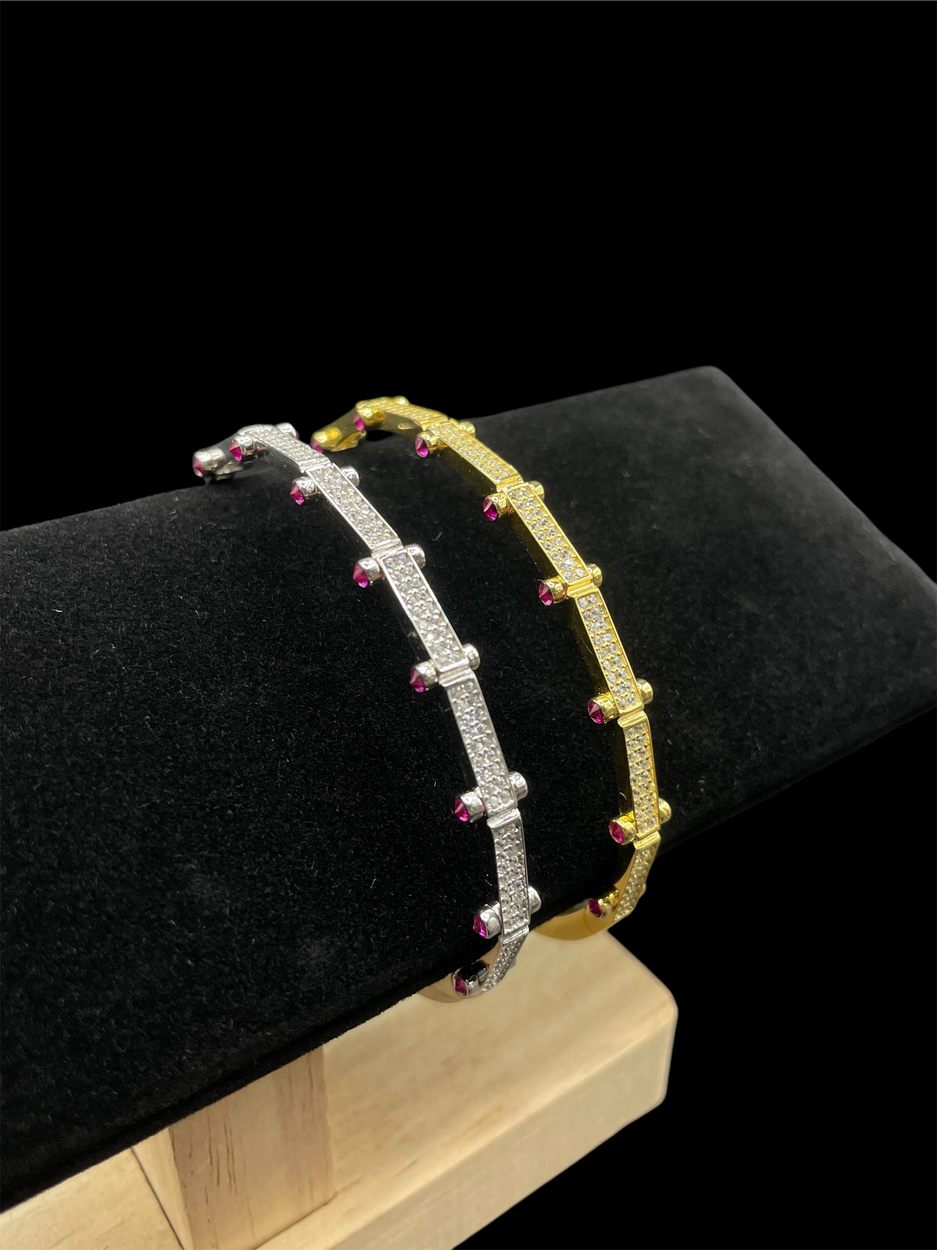 925 Ayar Gümüş Üzeri Altın Kaplama | Ay Parıltısı & Güneş Parıltısı Kelepçe Bilezikler