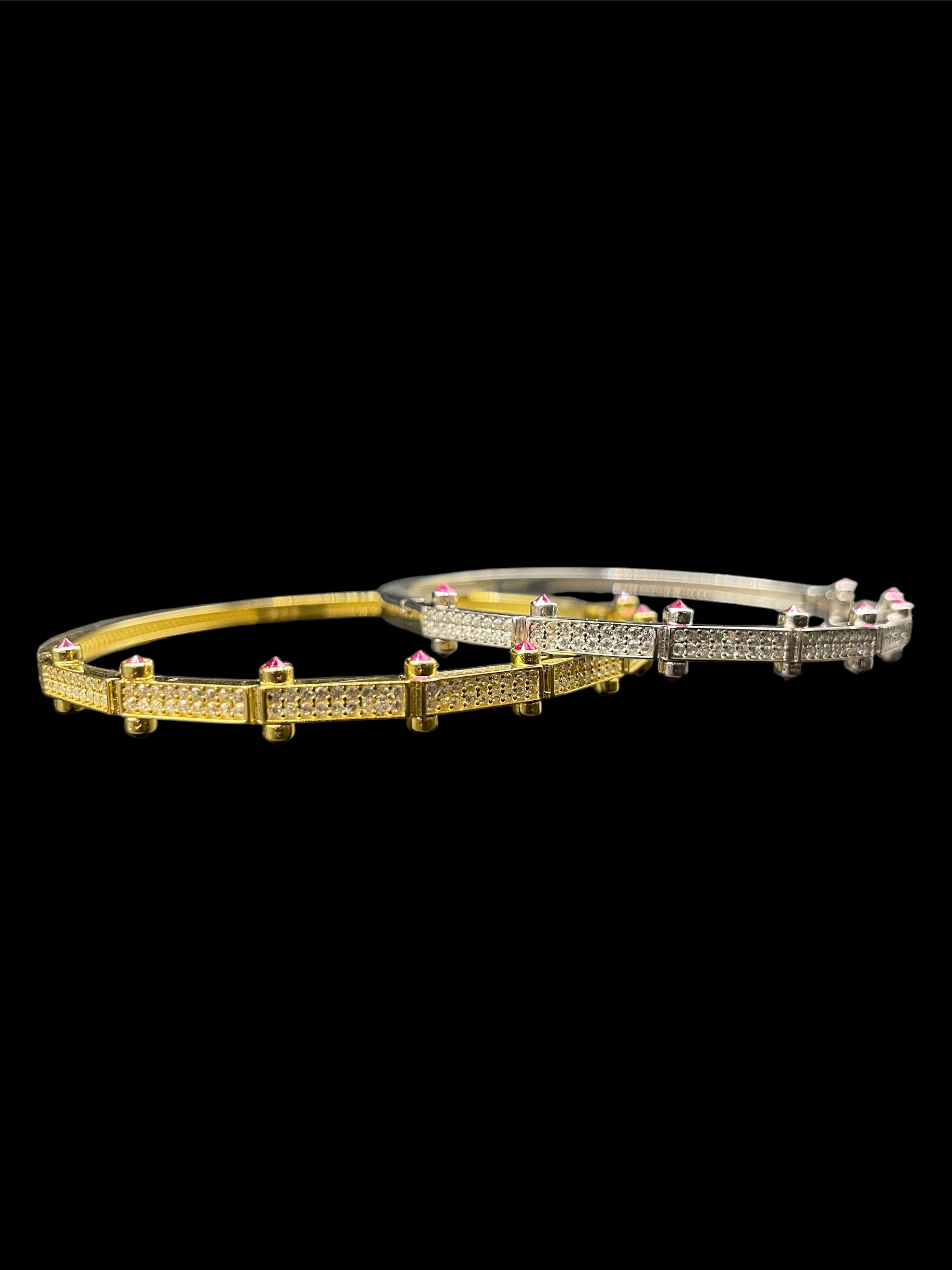 925 Ayar Gümüş Üzeri Altın Kaplama | Ay Parıltısı & Güneş Parıltısı Kelepçe Bilezikler