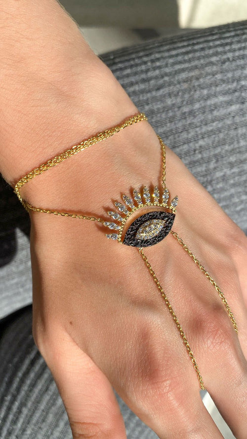 925 Ayar Gümüş Üzeri Altın Kaplama | Eyra Şahmeran - El Zinciri