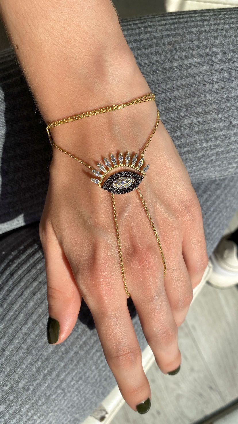 925 Ayar Gümüş Üzeri Altın Kaplama | Eyra Şahmeran - El Zinciri