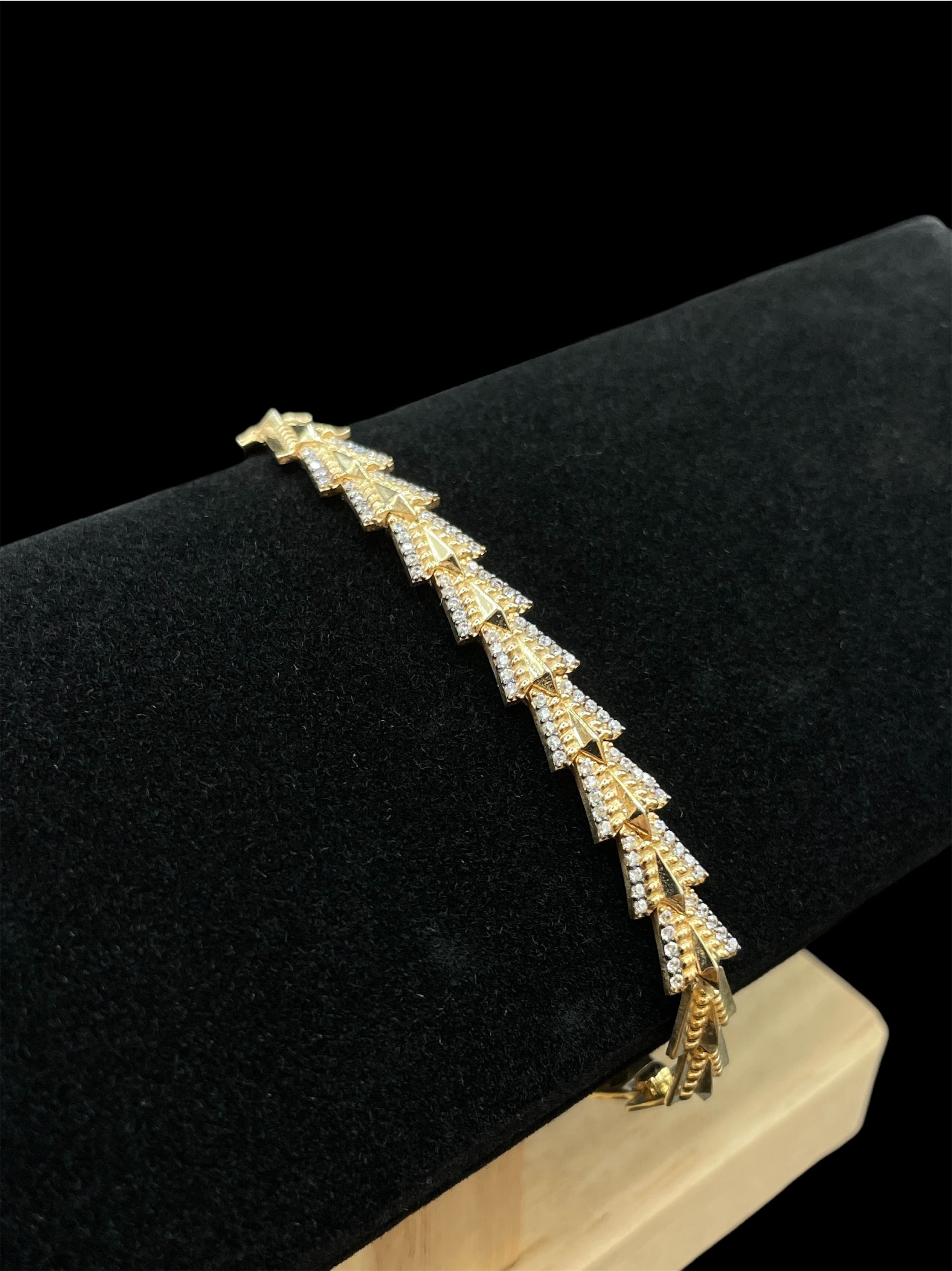 925 Ayar Gümüş Üzeri Altın Kaplama | Gökyüzü Yolu Bileklik