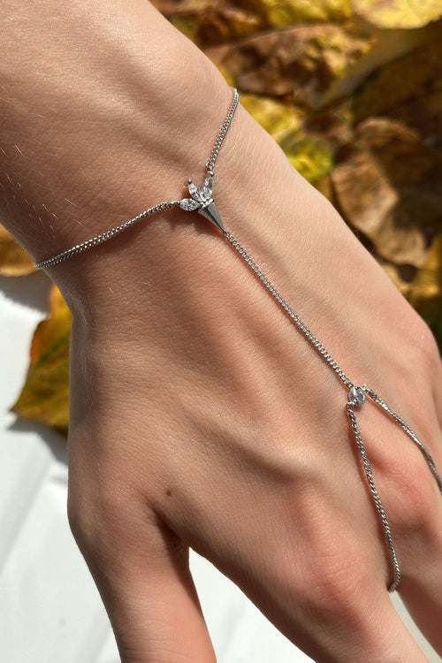 925 Ayar Gümüş Üzeri Altın Kaplama | Golden Bloom Şahmeran - El Zinciri