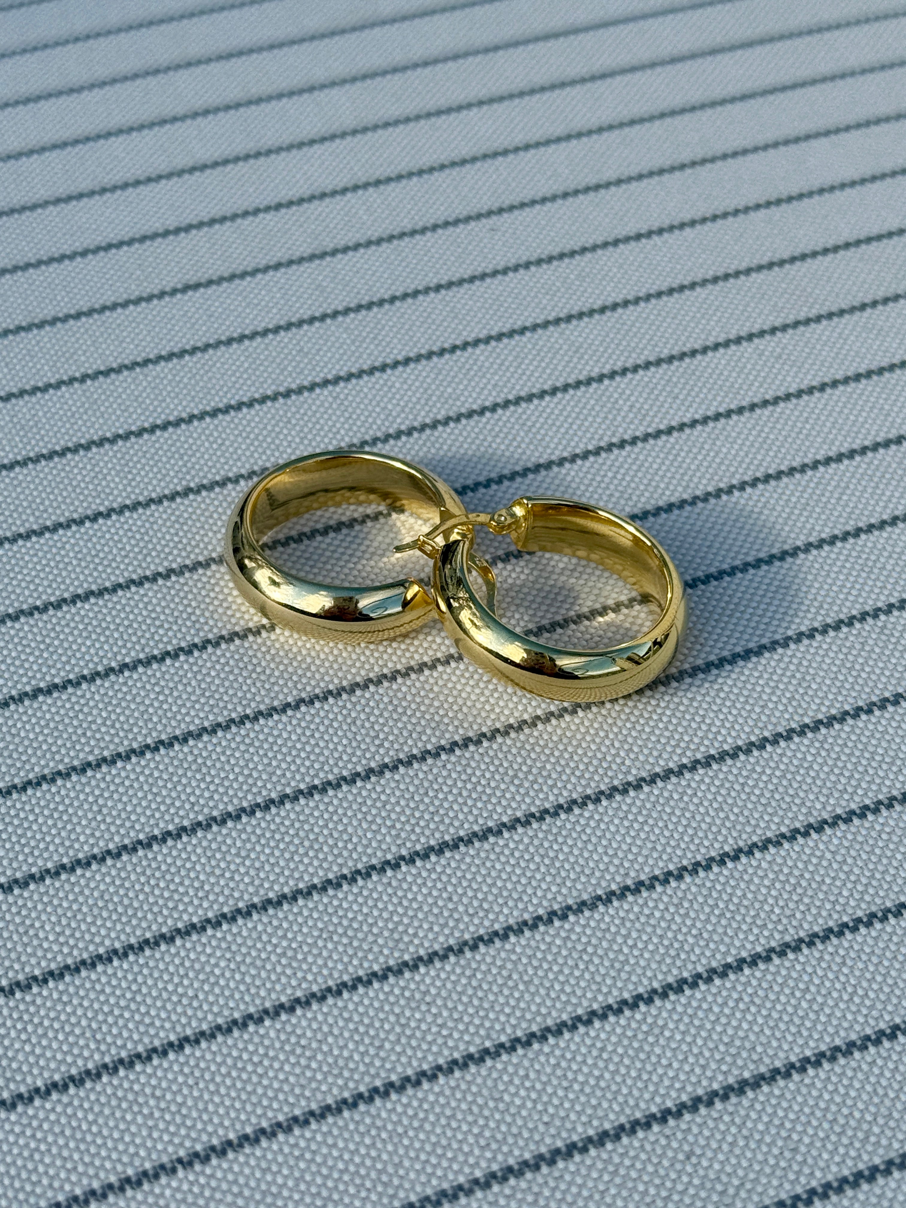 925 Ayar Gümüş Üzeri Altın Kaplama | Halka Küpe