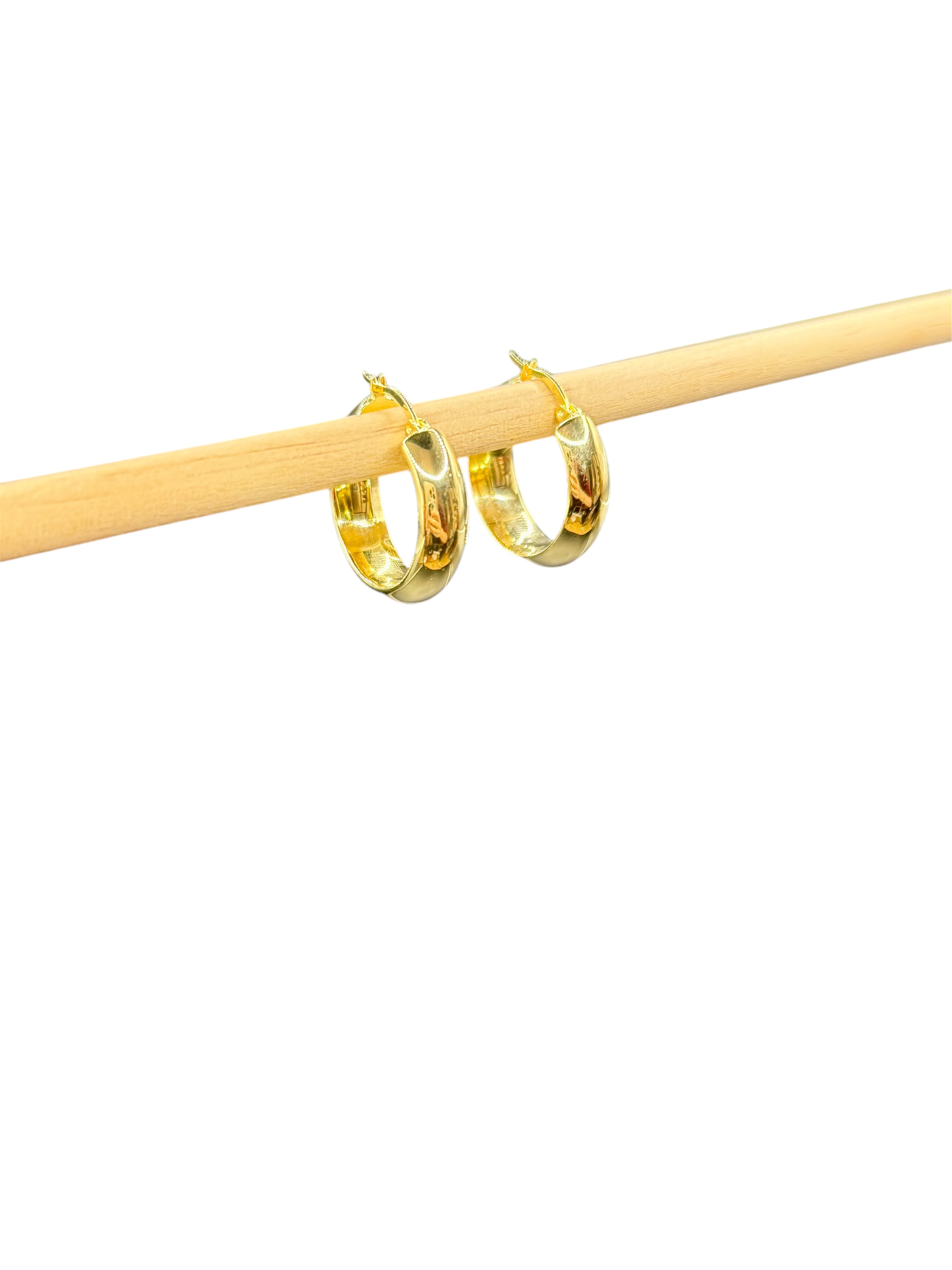 925 Ayar Gümüş Üzeri Altın Kaplama | Halka Küpe