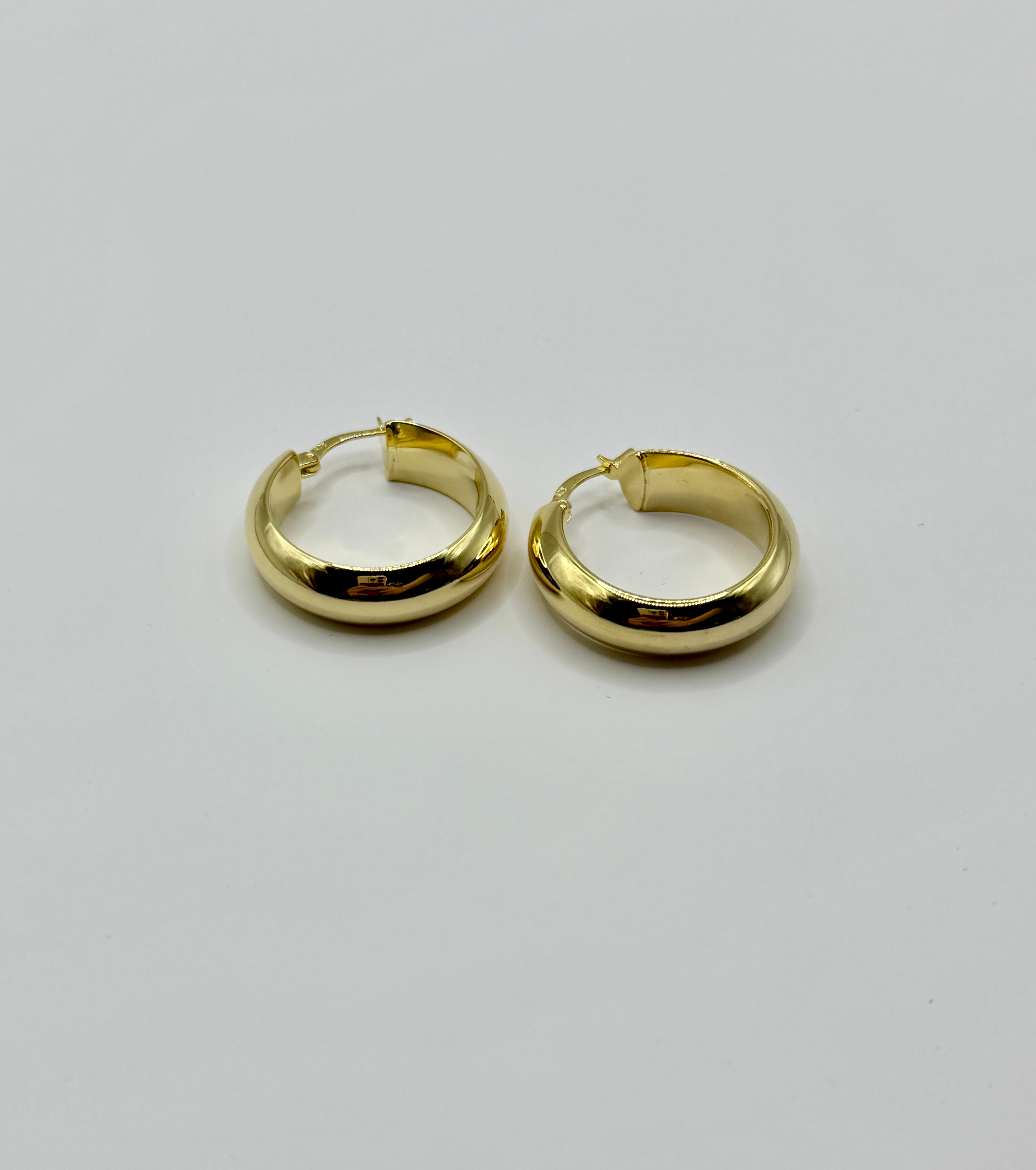 925 Ayar Gümüş Üzeri Altın Kaplama | Halka Küpe