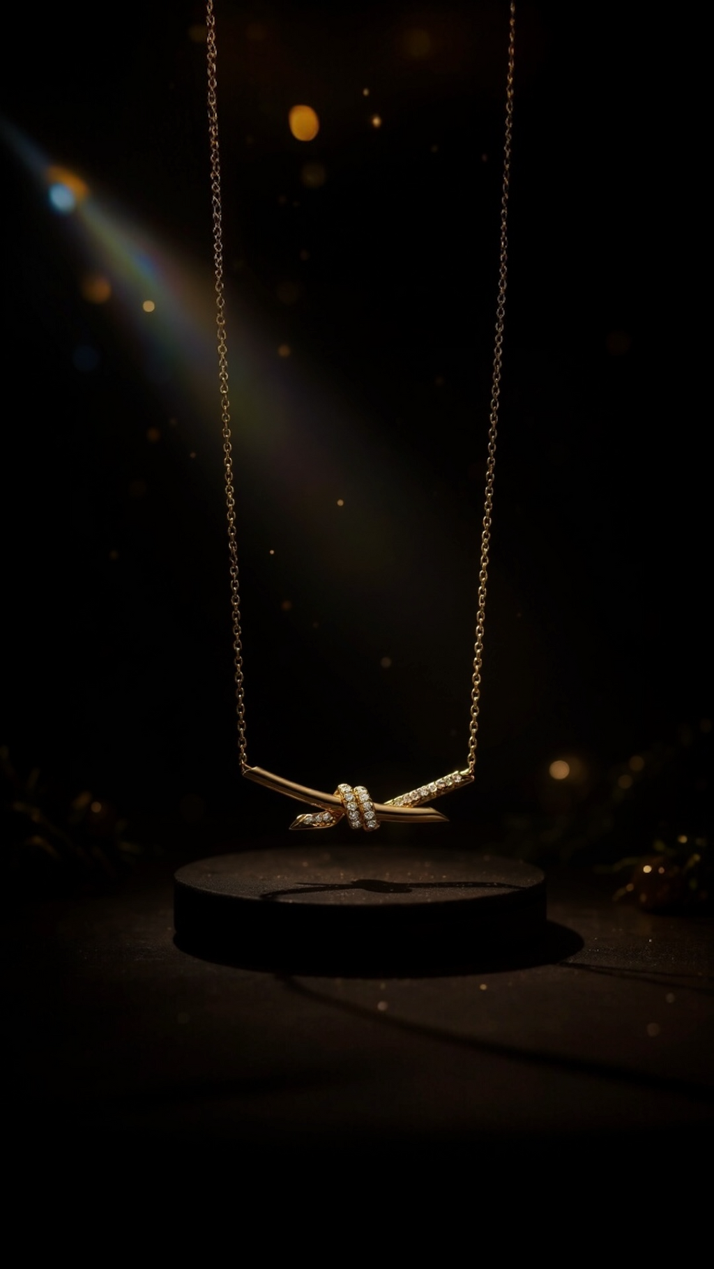 925 Ayar Gümüş Üzeri Altın Kaplama | Marka İthal Taşlı Tif Kolye