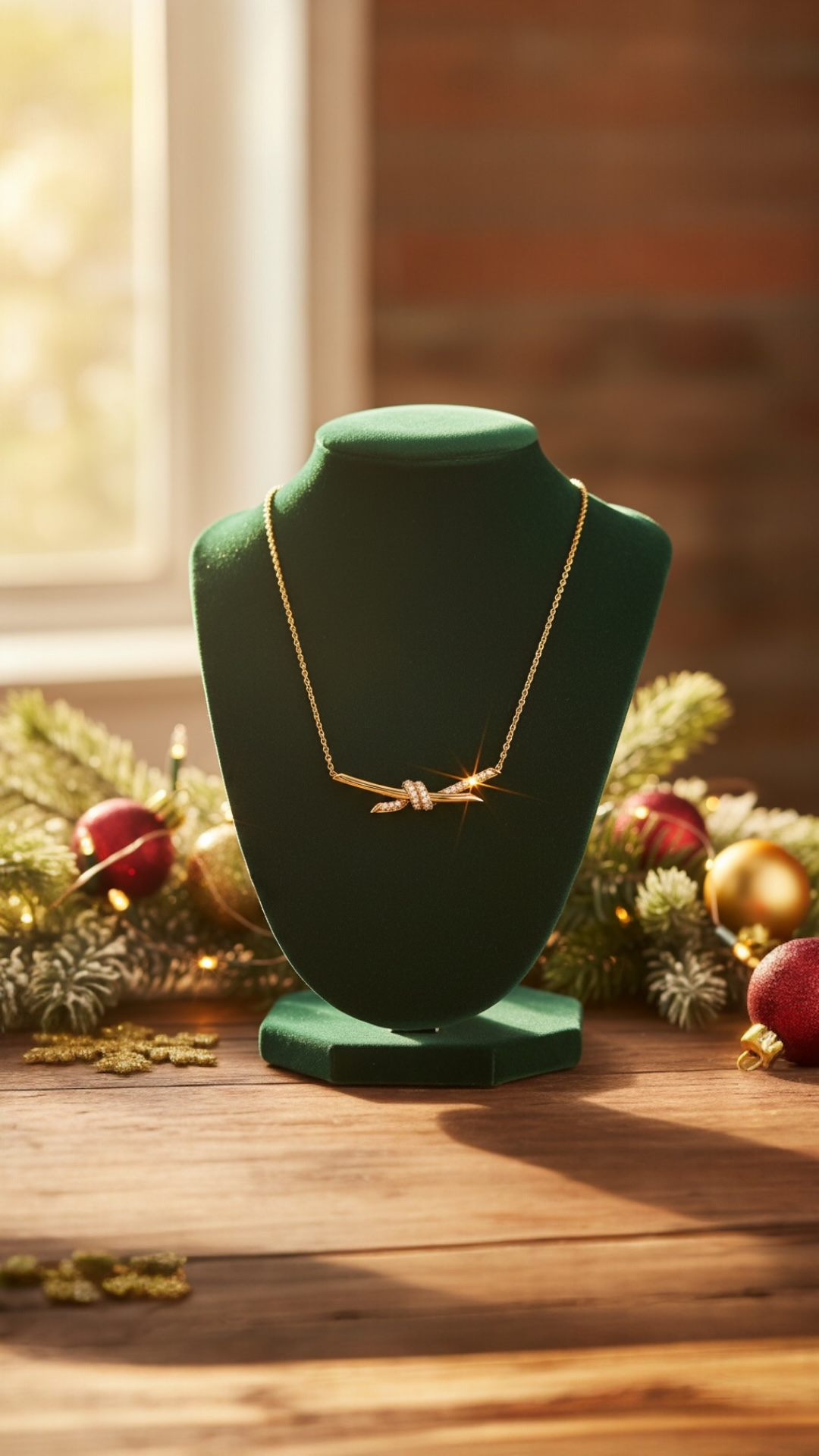 925 Ayar Gümüş Üzeri Altın Kaplama | Marka İthal Taşlı Tif Kolye