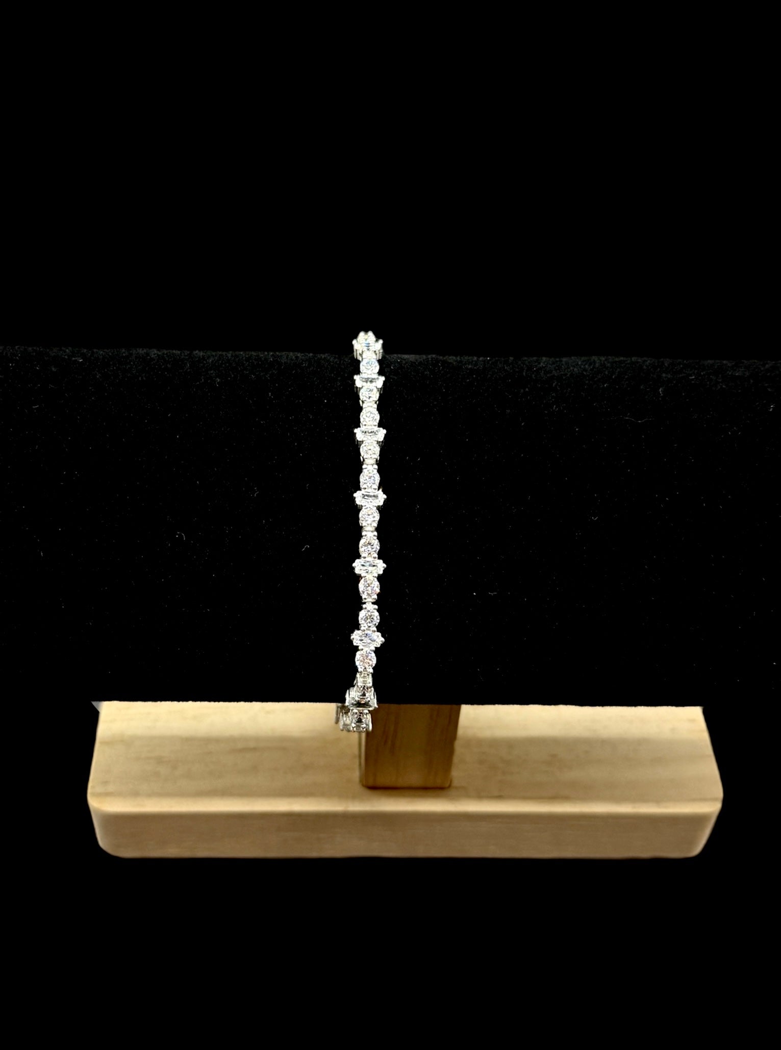 925 Ayar Gümüş Üzeri Altın Kaplama | Kristal Su Yolu Bileklik