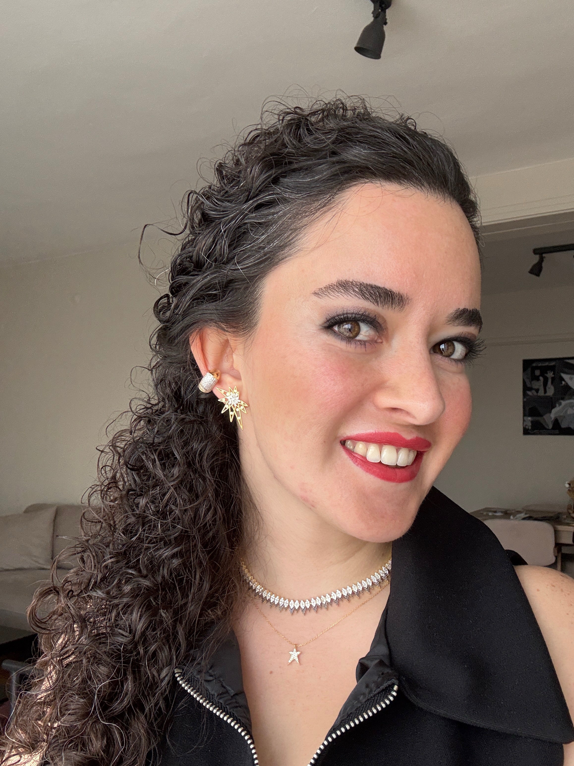 925 Ayar Gümüş Üzeri Altın Kaplama | Lume Kıkırdak Küpe | Earcuff