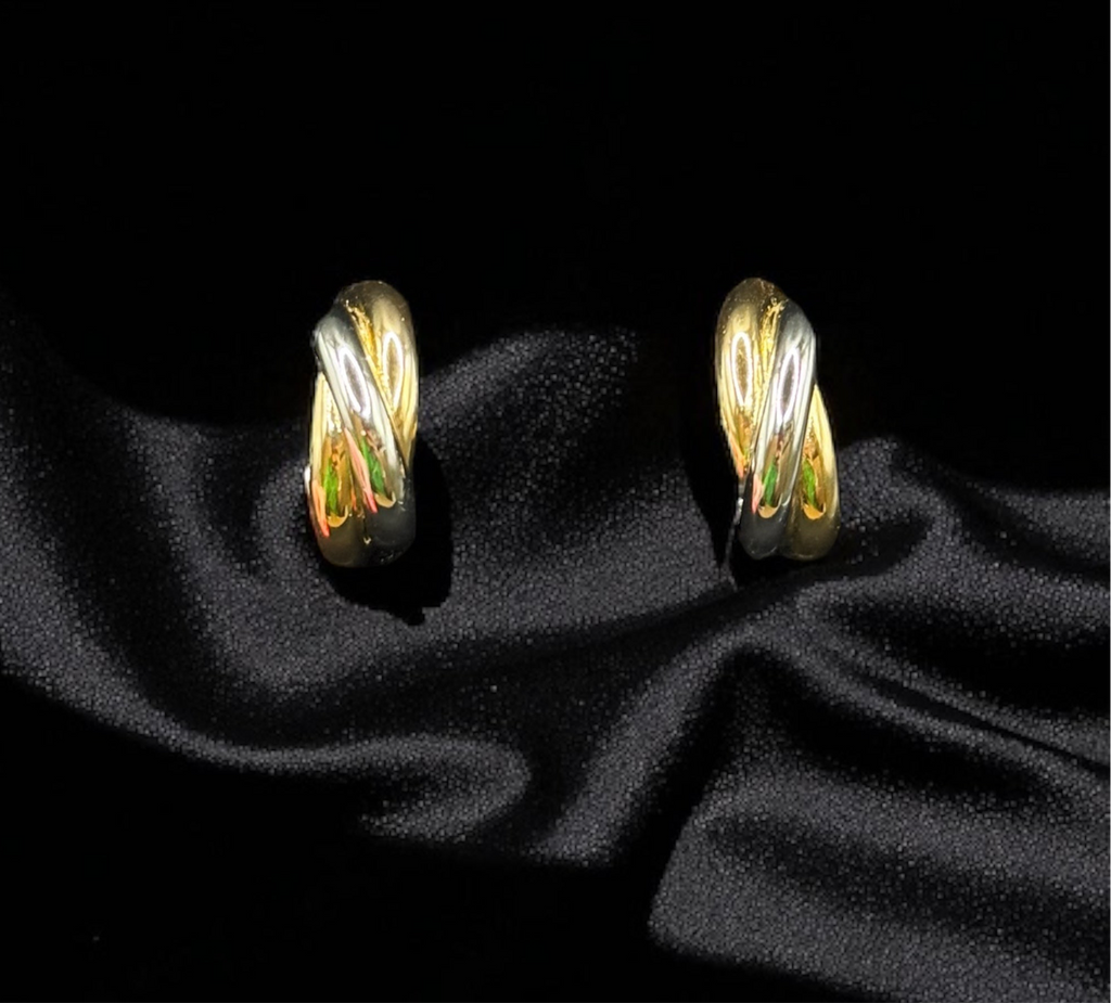 925 Ayar Gümüş Üzeri Altın Kaplama | Marka İthal CRT Küpe