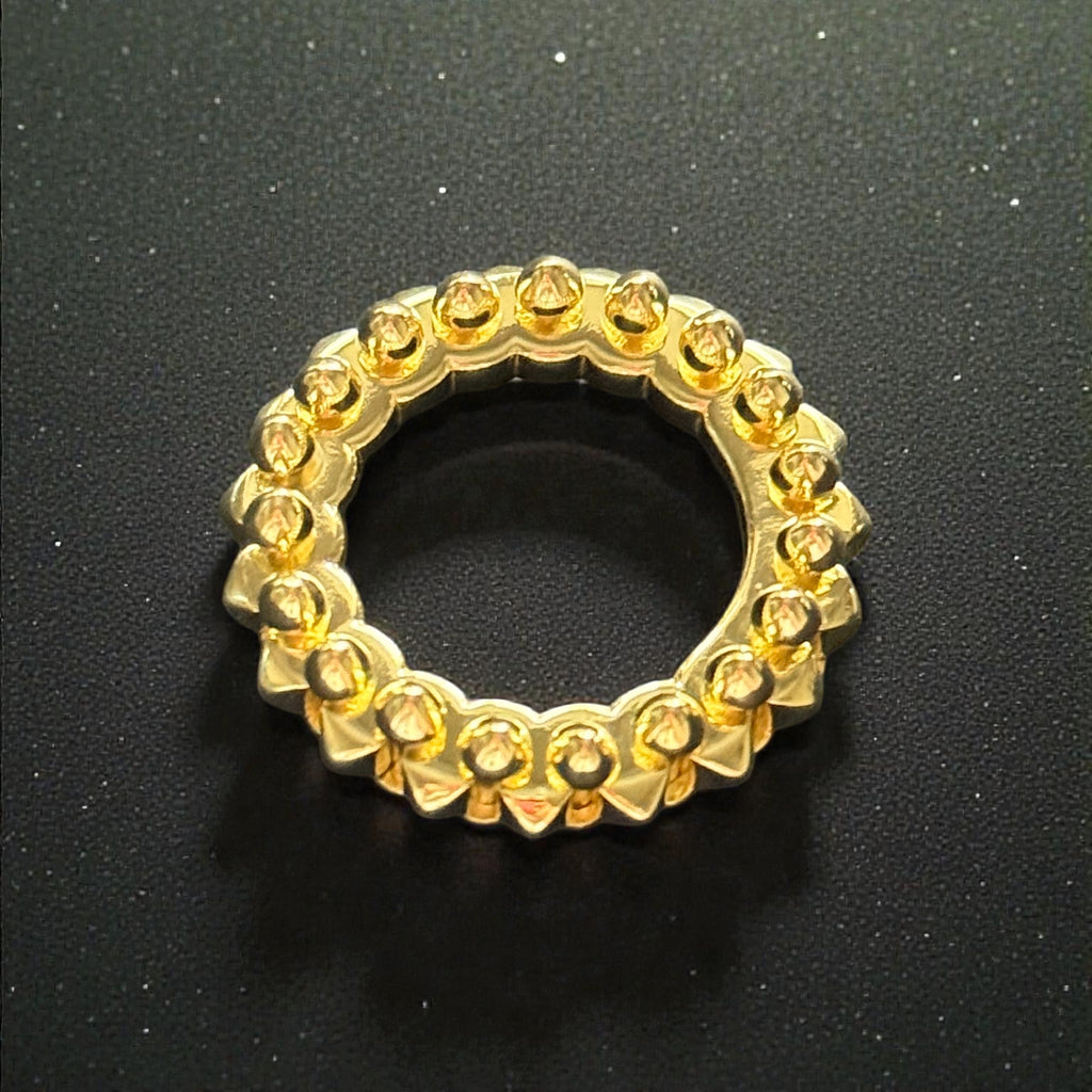 925 Ayar Gümüş Üzeri Altın Kaplama | Marka İthal CRT Yüzük