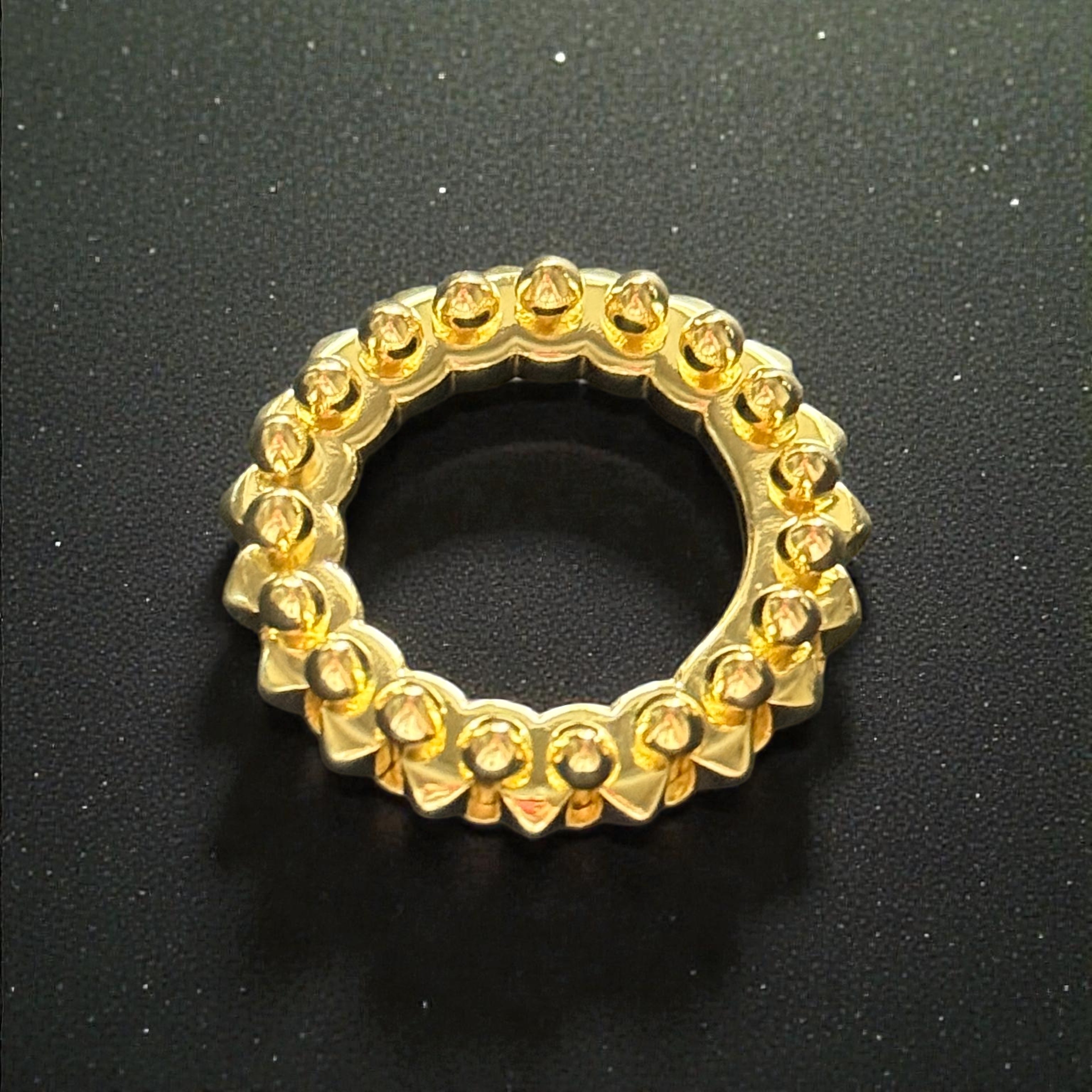 925 Ayar Gümüş Üzeri Altın Kaplama | Marka İthal CRT Yüzük