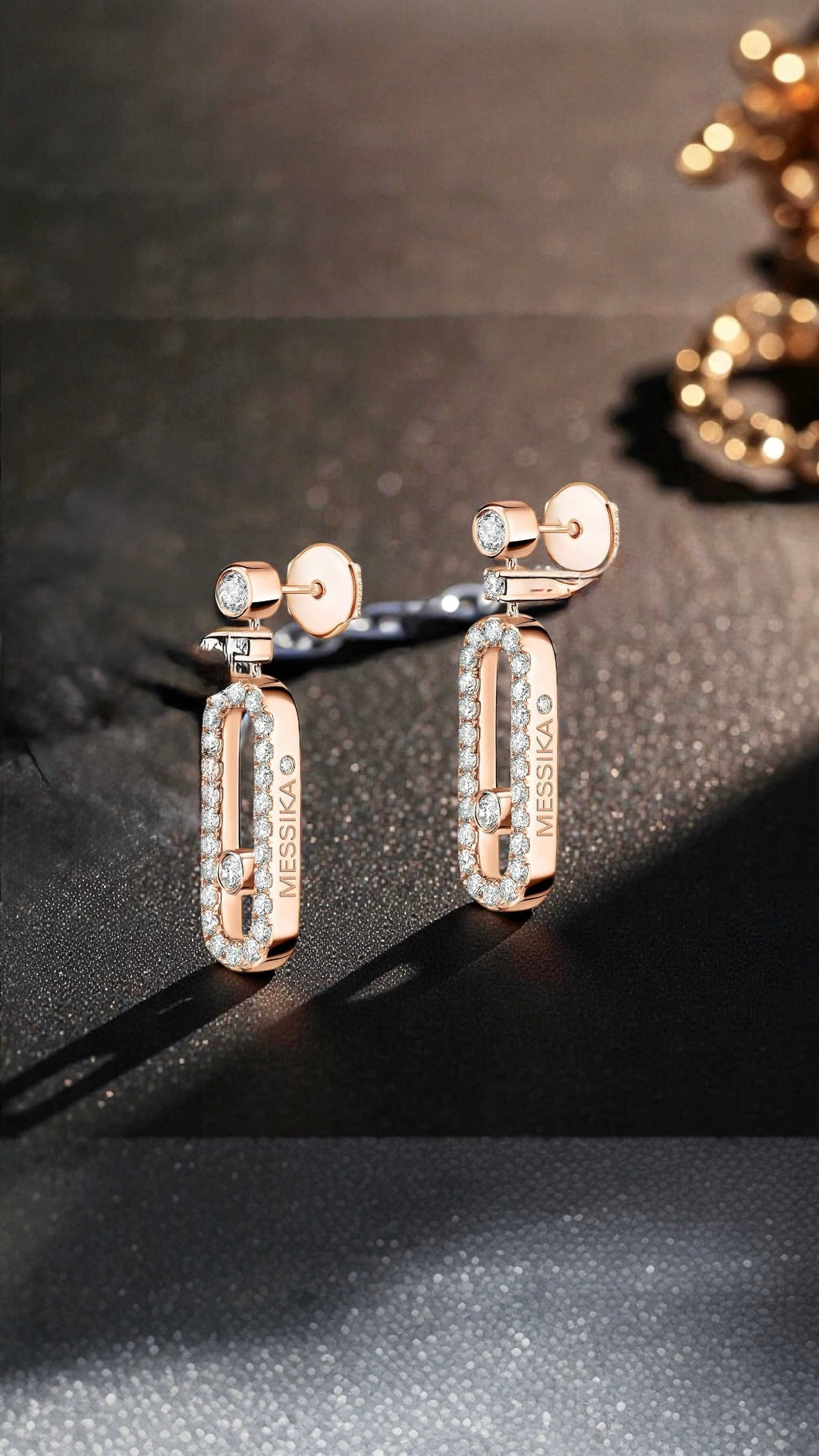 925 Ayar Gümüş Üzeri Altın Kaplama | Marka İthal Mes Küpe