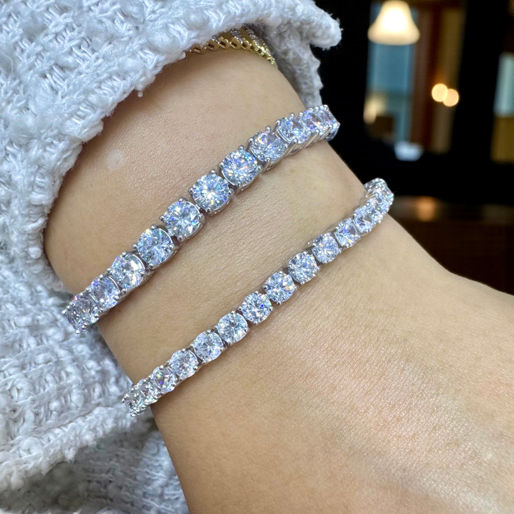 925 Ayar İthal Gümüş Üzeri Altın Kaplama | Su Yolu Bileklik- 5 mm