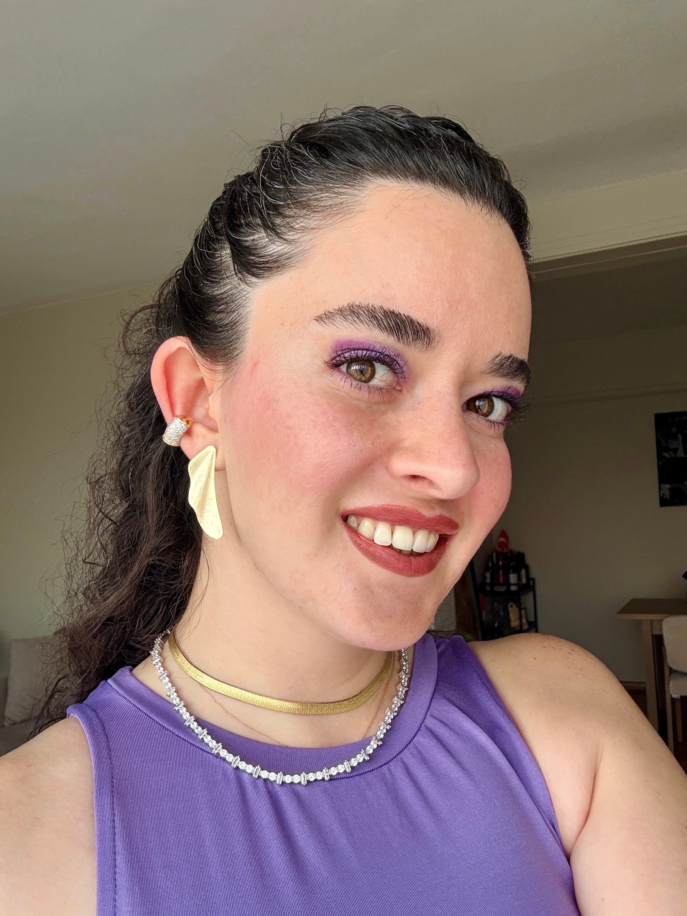 925 Ayar Gümüş Üzeri Altın Kaplama | Yaprak Küpeler