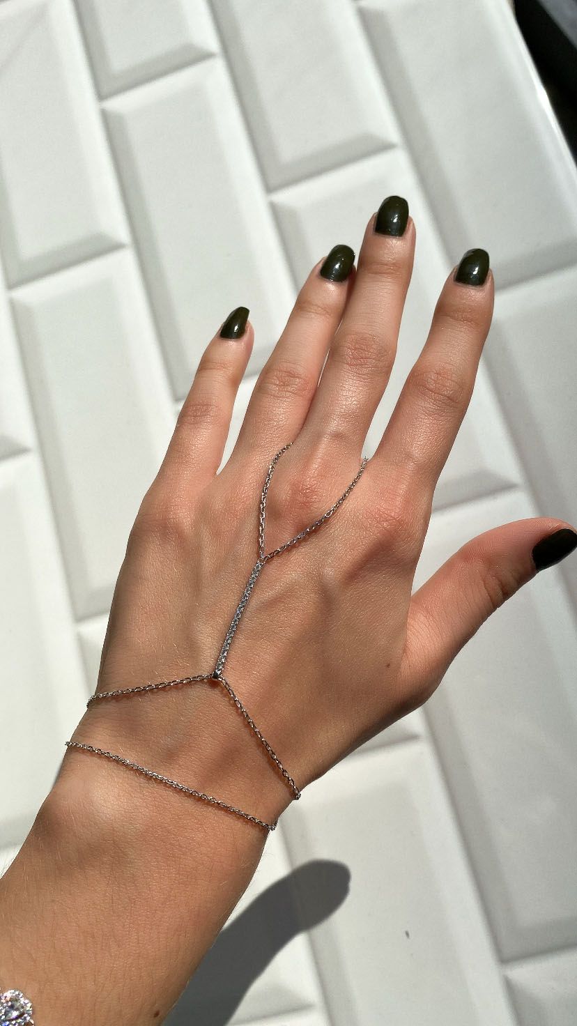 925 Ayar Gümüş Üzeri Altın Kaplama | Yarım Su Yolu Şahmeran - El Zinciri