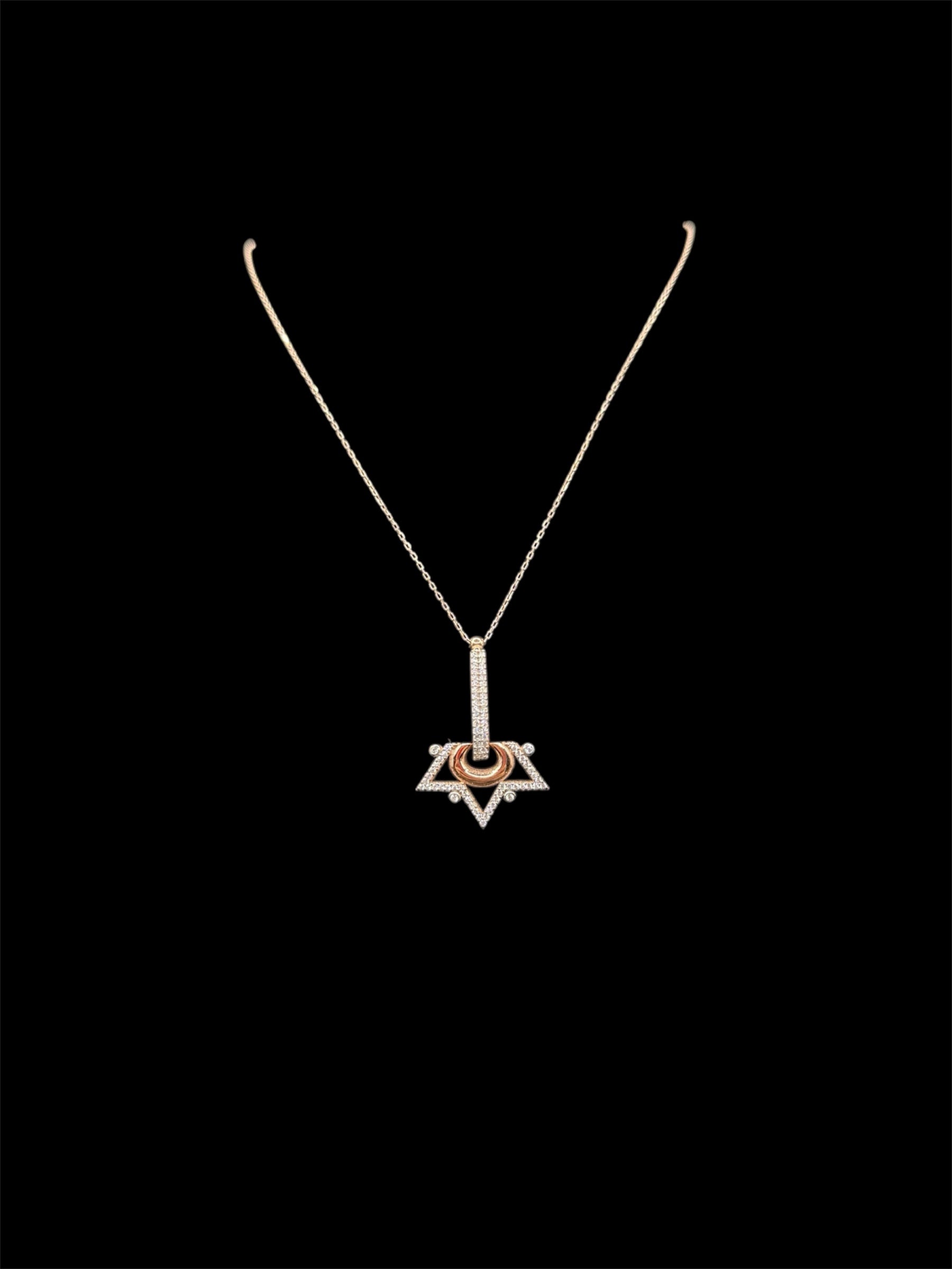 925 Ayar Gümüş Üzeri Altın Kaplama | Yıldız Işığı Kolye