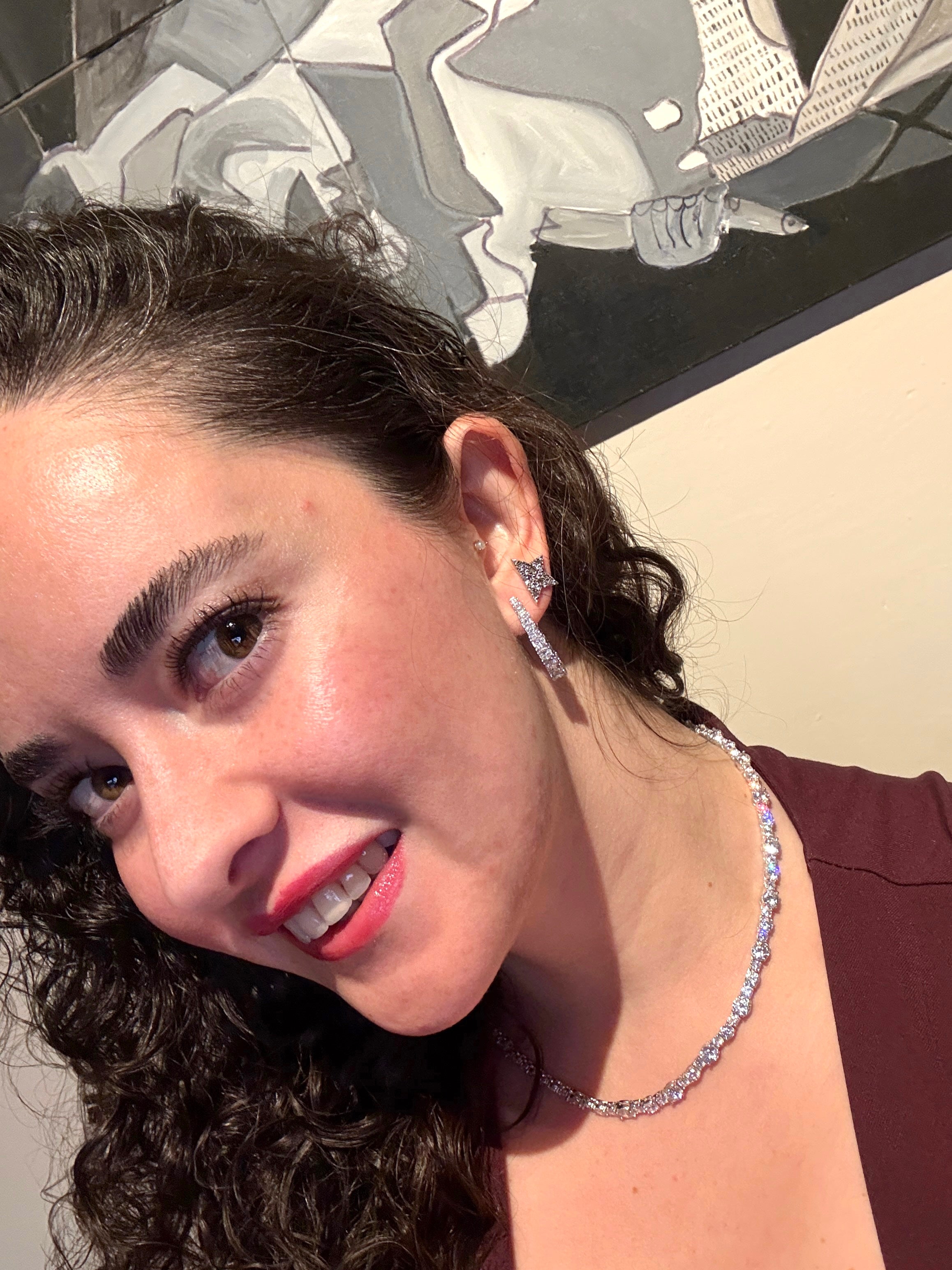 925 Ayar Gümüş Üzeri Altın Kaplama | Yıldızce Küpeler