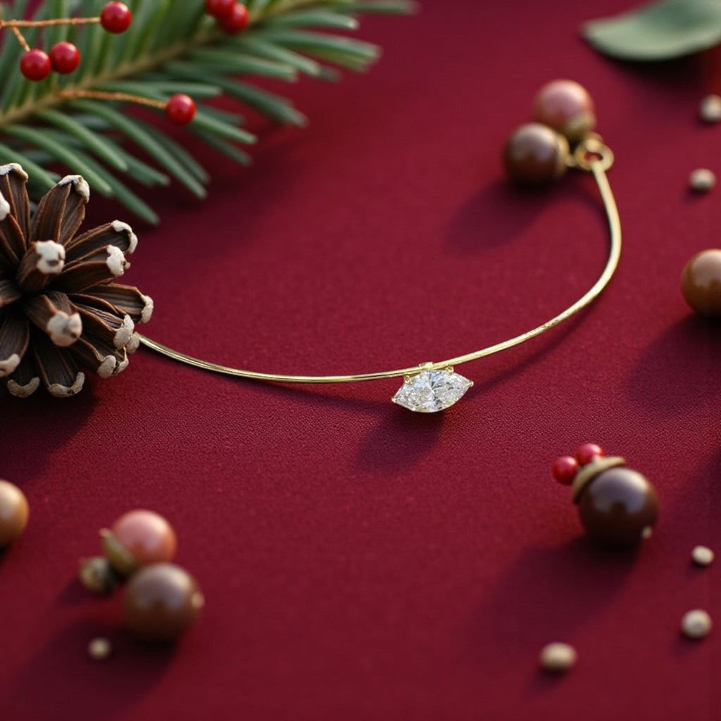 925 Ayar İthal Gümüş Üzeri Altın Kaplama | Badem Choker