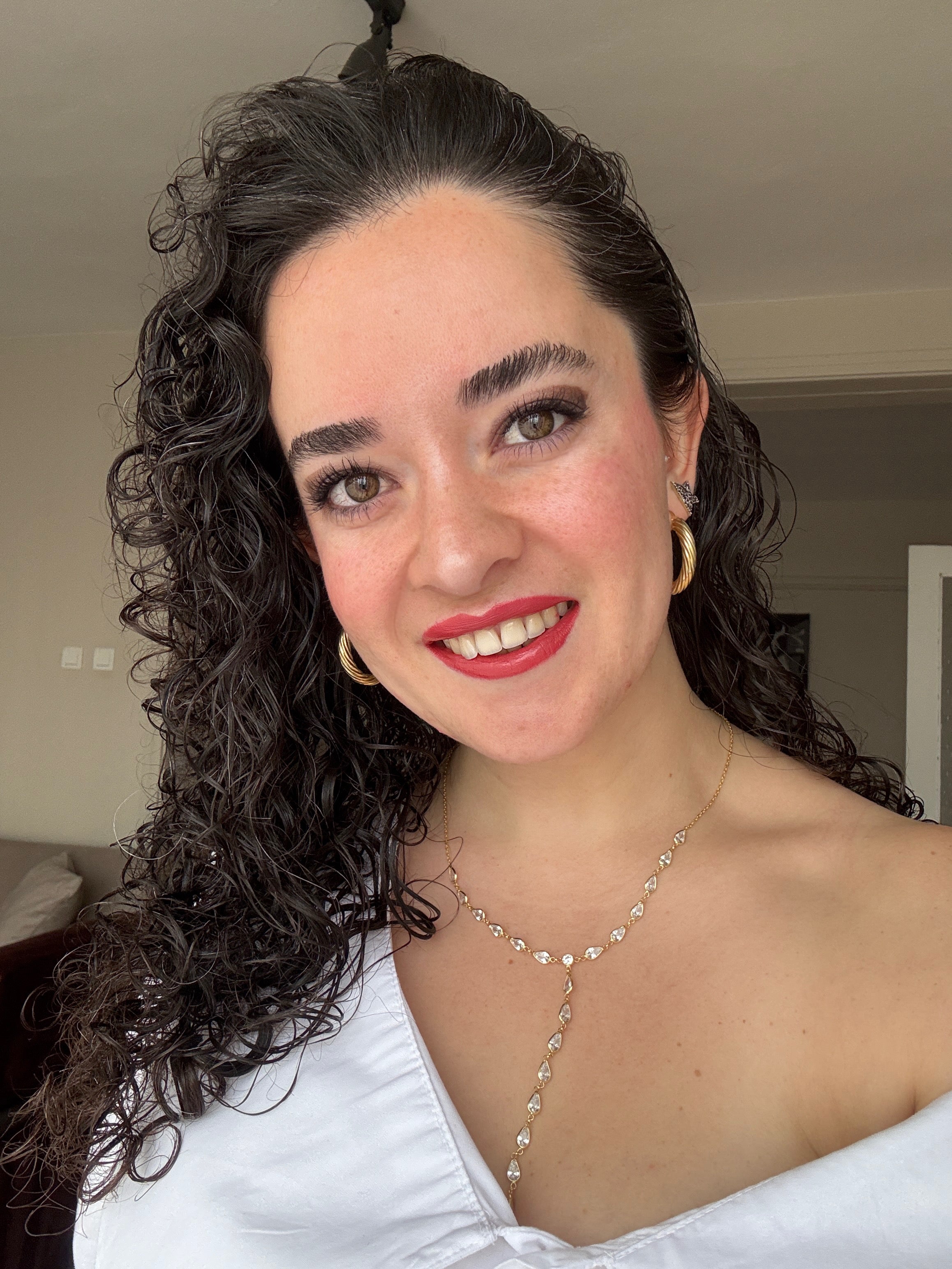 925 Ayar İthal Gümüş Üzeri Altın Kaplama | Burma Halka Küpe