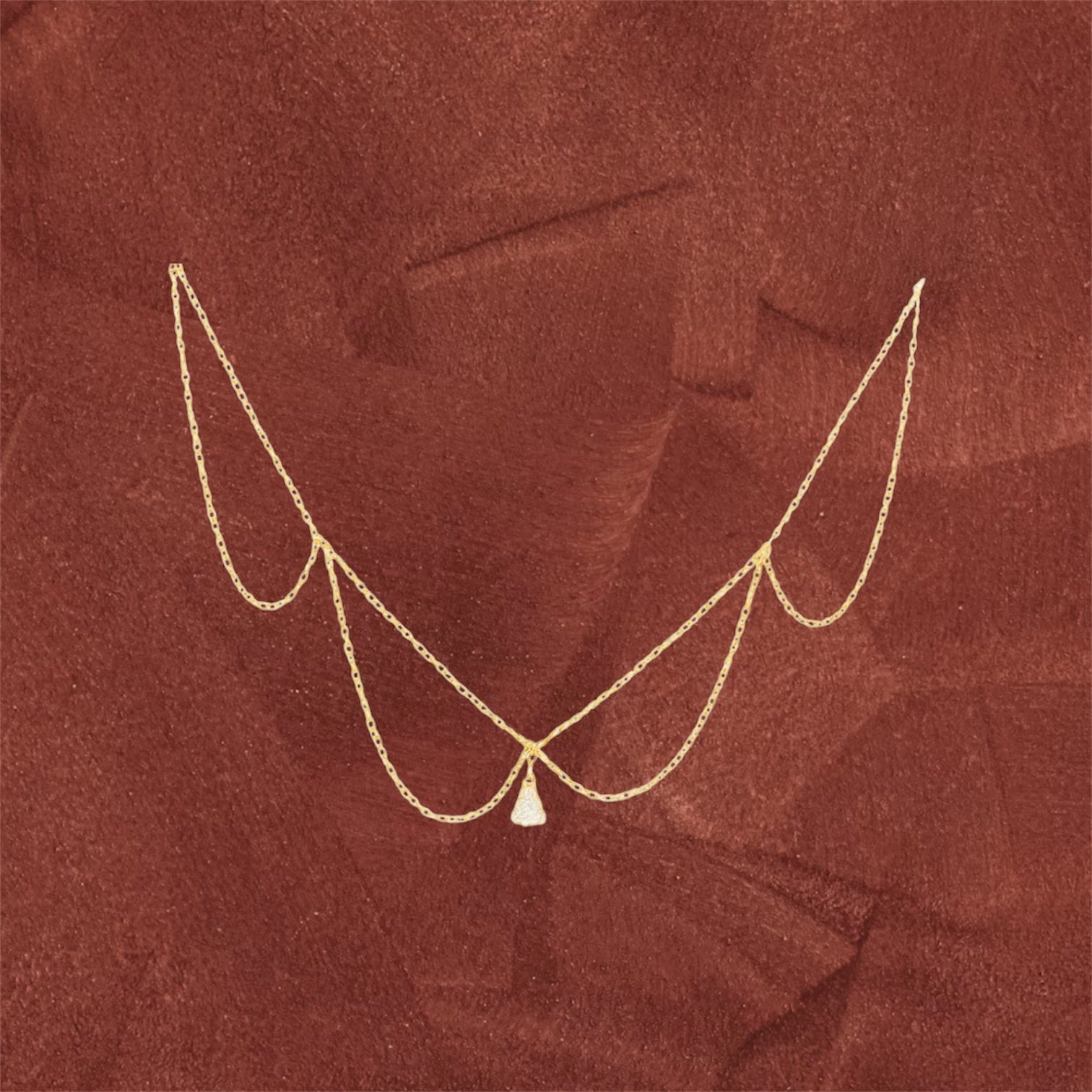 925 Ayar İthal Gümüş Üzeri Altın Kaplama | Damla Choker Kolye