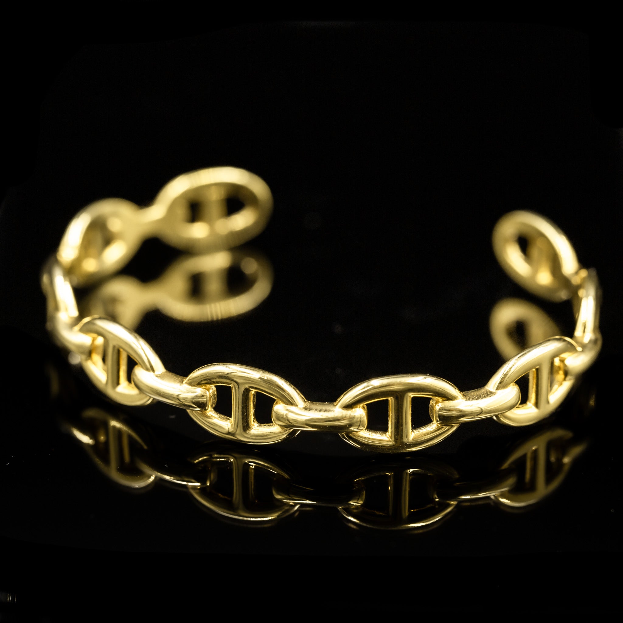 925 Ayar İthal Gümüş Üzeri Altın Kaplama | Herm Marka Bileklik