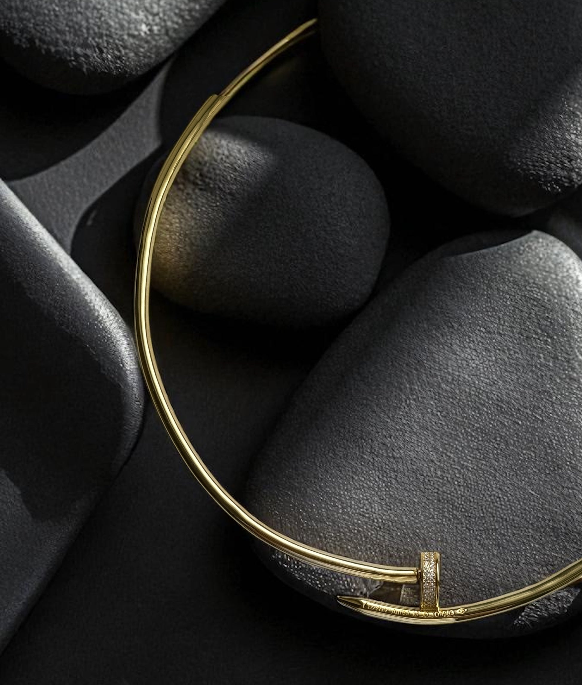 925 Ayar İthal Gümüş Üzeri Altın Kaplama | İthal Marka CRT Mozanit Taşlı Choker Kolye