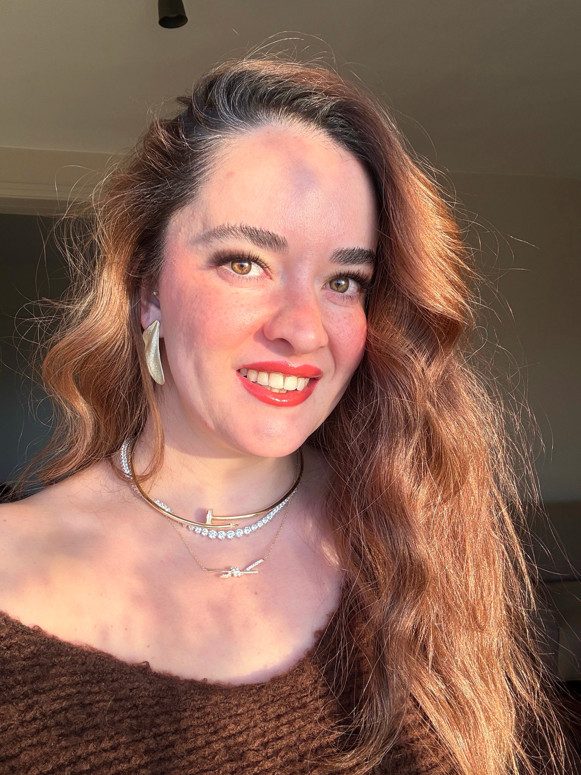 925 Ayar İthal Gümüş Üzeri Altın Kaplama | İthal Marka CRT Mozanit Taşlı Choker Kolye