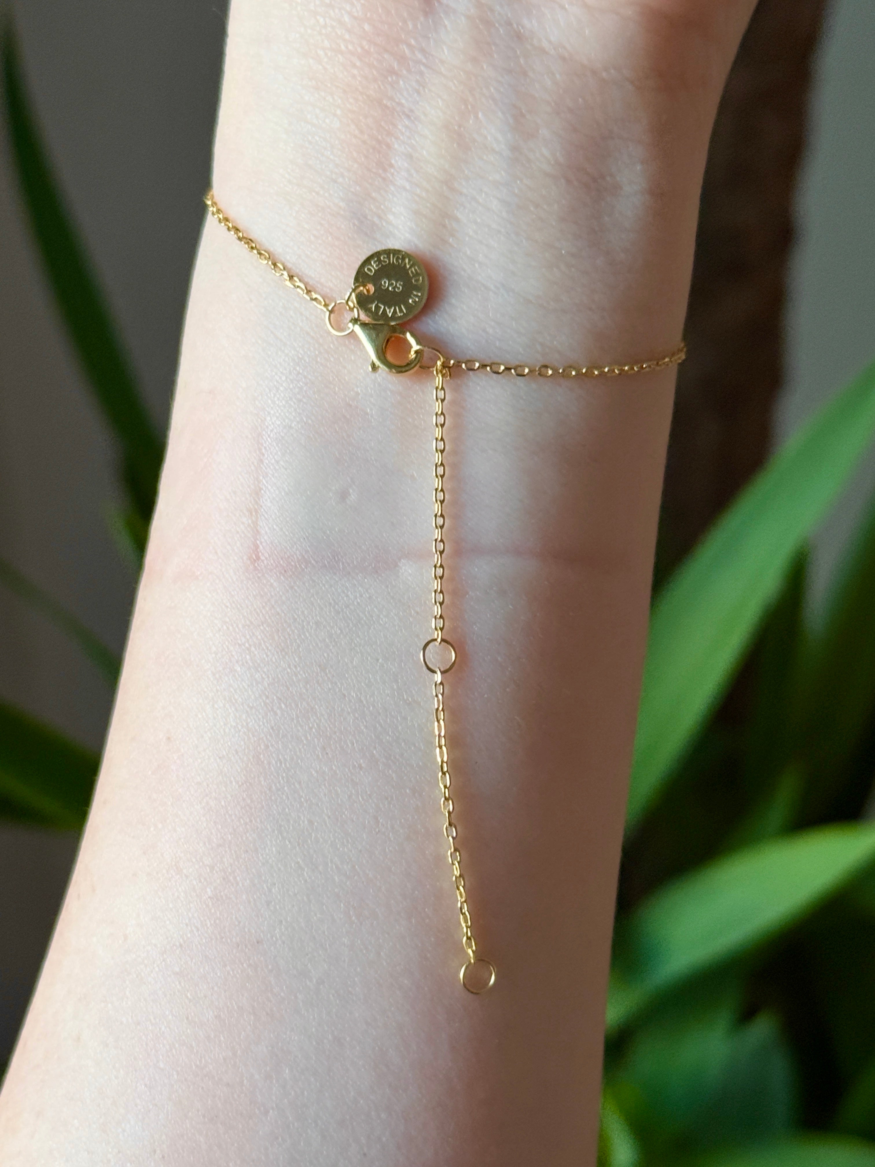 925 Ayar İthal Gümüş Üzeri Altın Kaplama | Taşlı X Şahmeran - El Zinciri