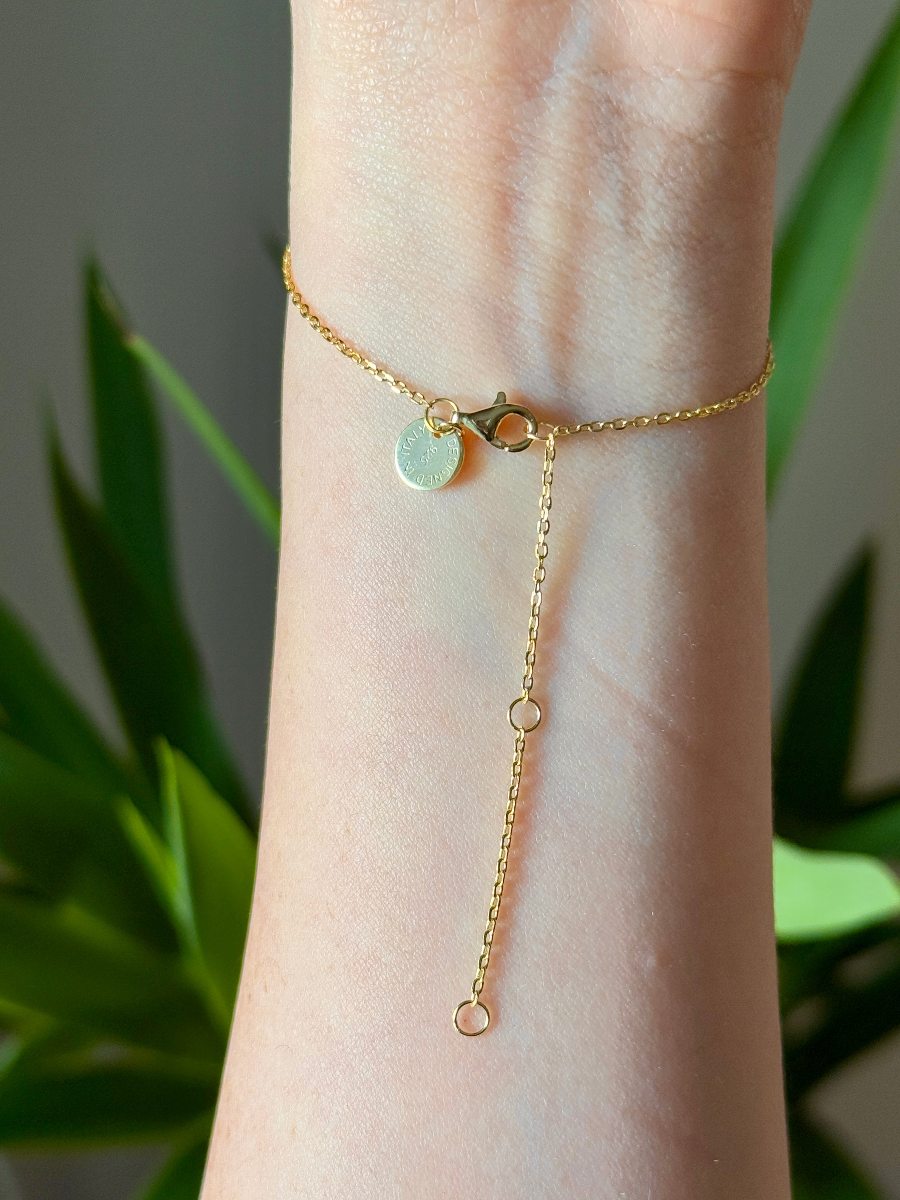 925 Ayar İthal Gümüş Üzeri Altın Kaplama | Yaprak Şahmeran - El Zinciri