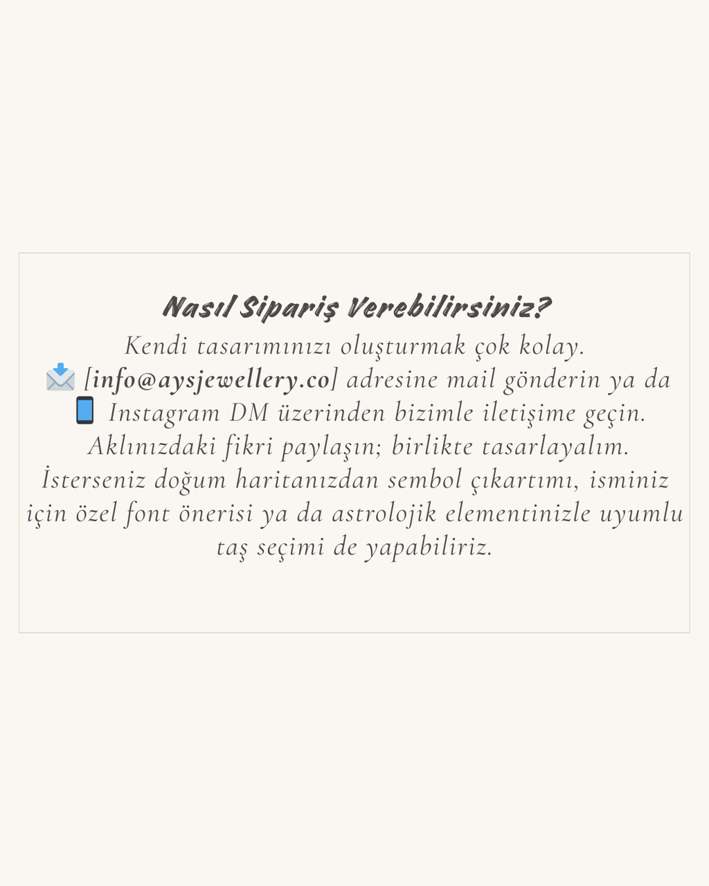 Kişiye Özel Takılar-Sadece Senin İçin | Ays Jewellery