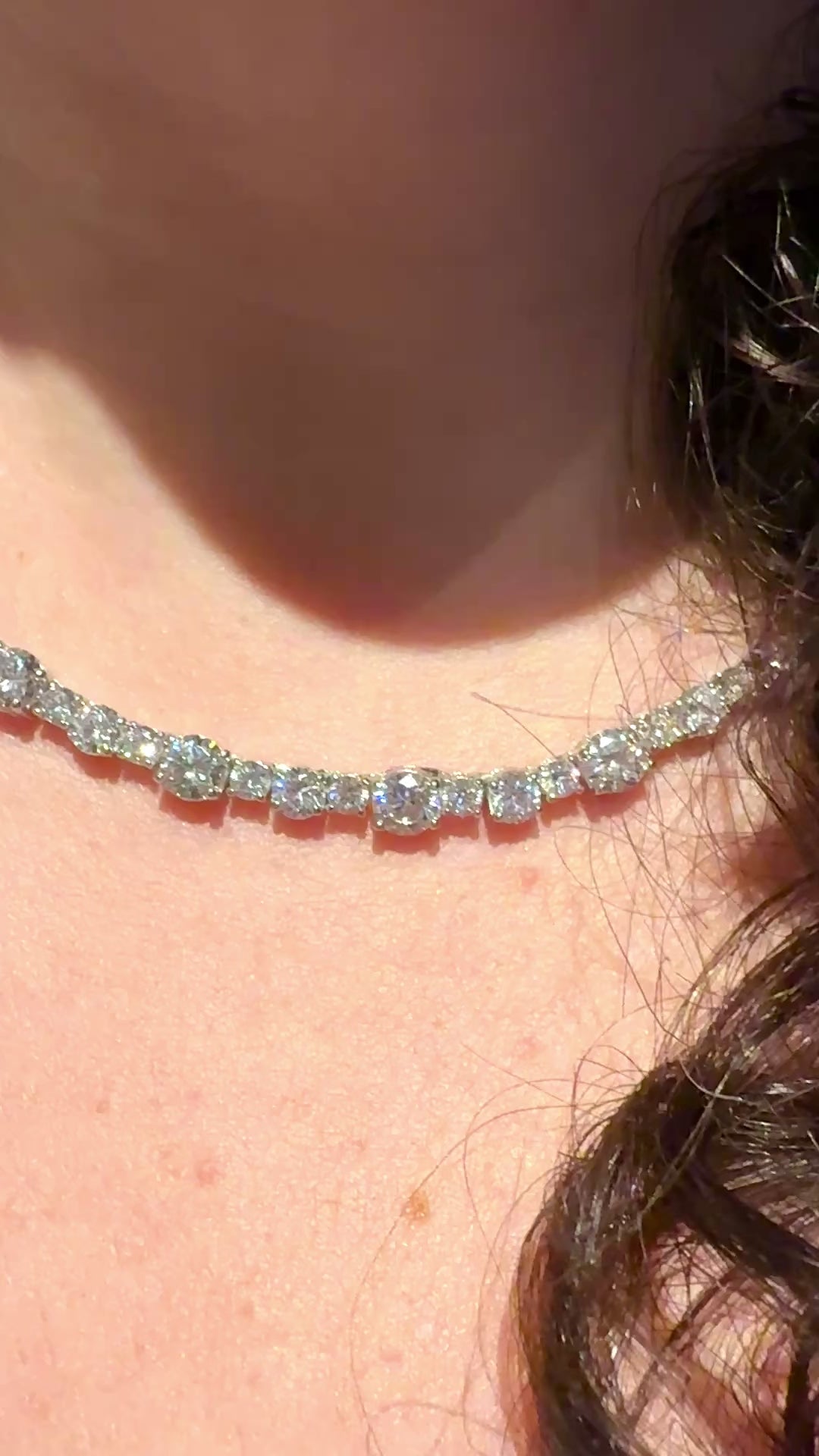 925 Ayar Gümüş Üzeri Altın Kaplama | Üç Boy Taş Su Yolu Kolye