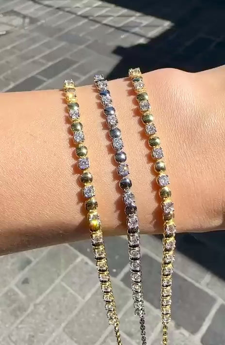 925 Ayar İthal Gümüş Üzeri Altın Kaplama | Tasarım Bileklik