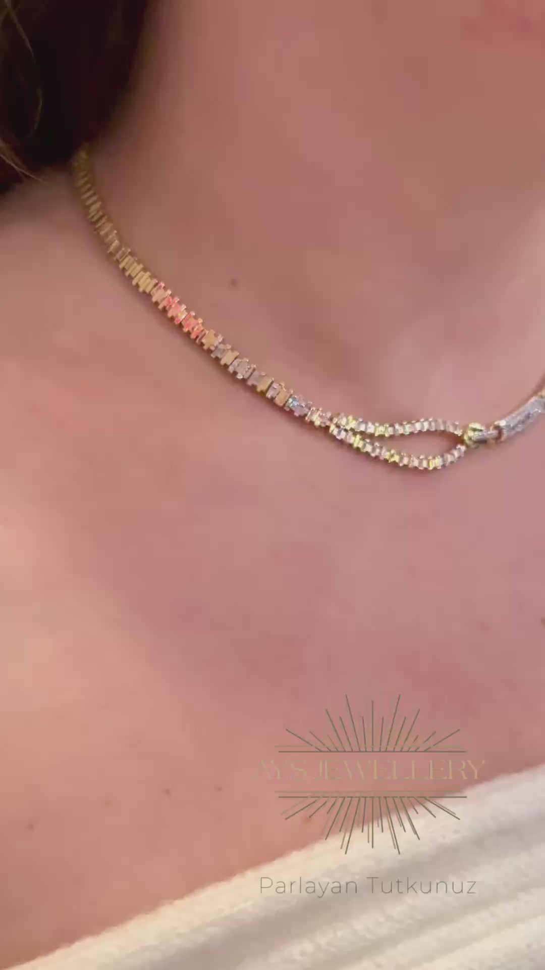 925 Ayar İthal Gümüş Üzeri Altın Kaplama | Fermuar Kolye