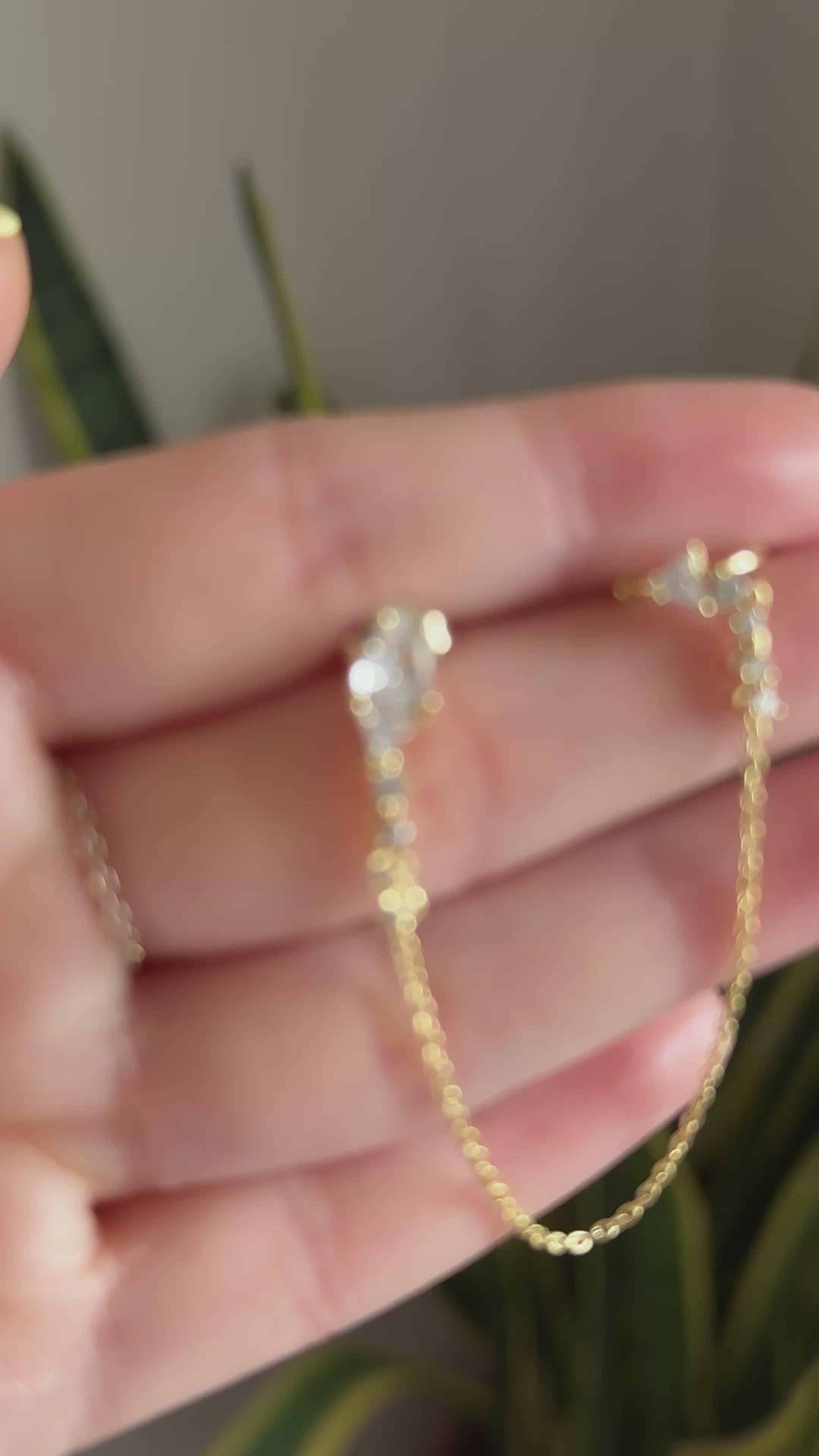 925 Ayar İthal Gümüş Üzeri Altın Kaplama | Damla Taşlı Earcuff'lu Küpe