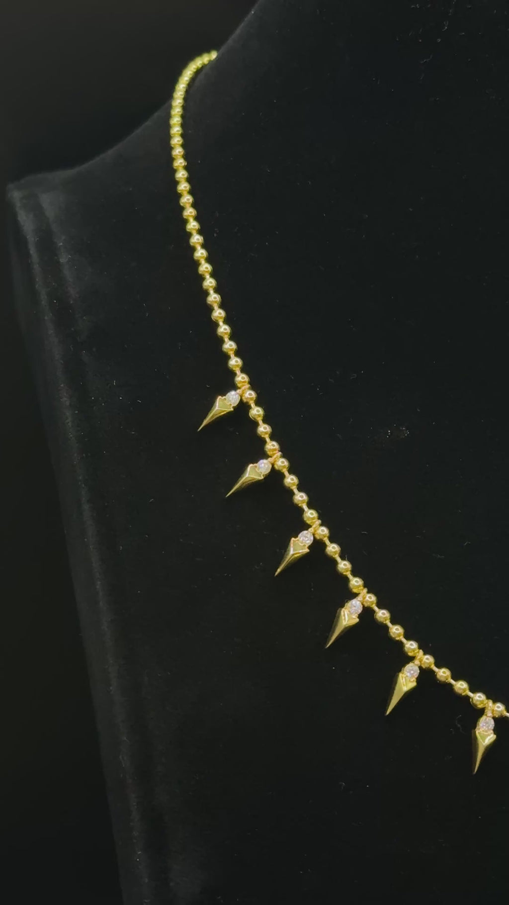 925 Ayar Gümüş Üzeri Altın Kaplama | İthal Piramit Kolye