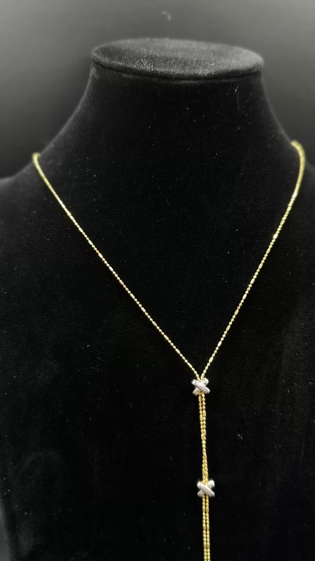 925 Ayar İthal Gümüş Üzeri Altın Kaplama | X-X Kolye